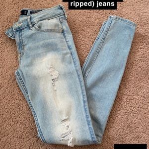 Hollister 5L Distressed, Lightwash Jeans